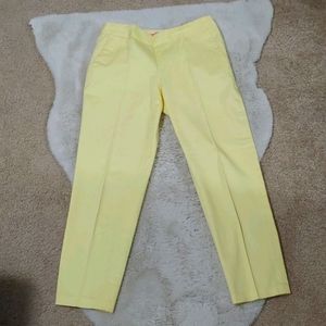Pale Yellow Isaac Mizrahi Summer Pants
